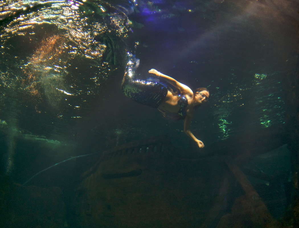 под водой автор Олег Кручинин на PhotoGeek.ru #Адлер #Аквариум #Вода #Курорт #Ныряльщица #Океанариум #Плавание #Русалка #Свет #Сочи #Тень #Шоу
