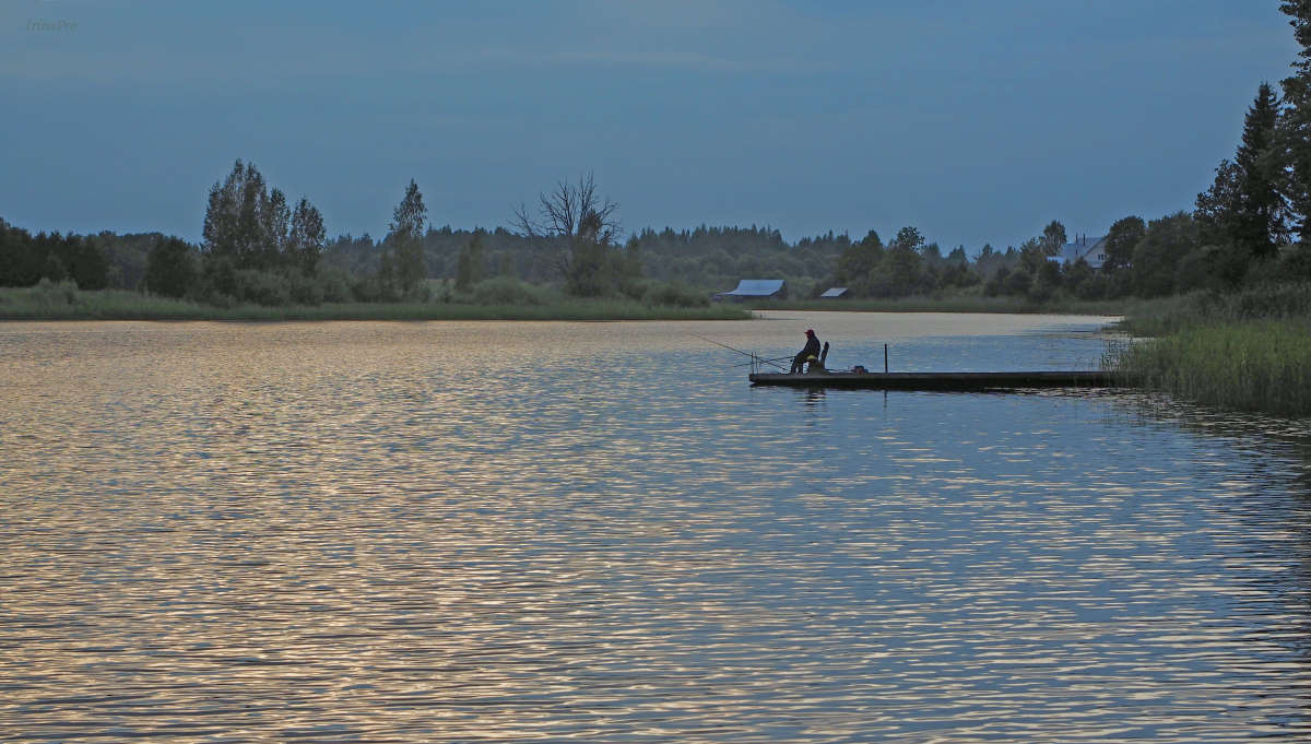 Одинокий рыбак автор Ирина   на PhotoGeek.ru #Ночь #Пейзаж или природа