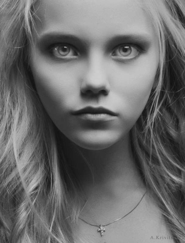 Portrait of a blonde in full face. Studio A. Krivitsky.     PhotoGeek.ru # #Portrait of a blonde in full face. Studio A. Krivitsky. # #-