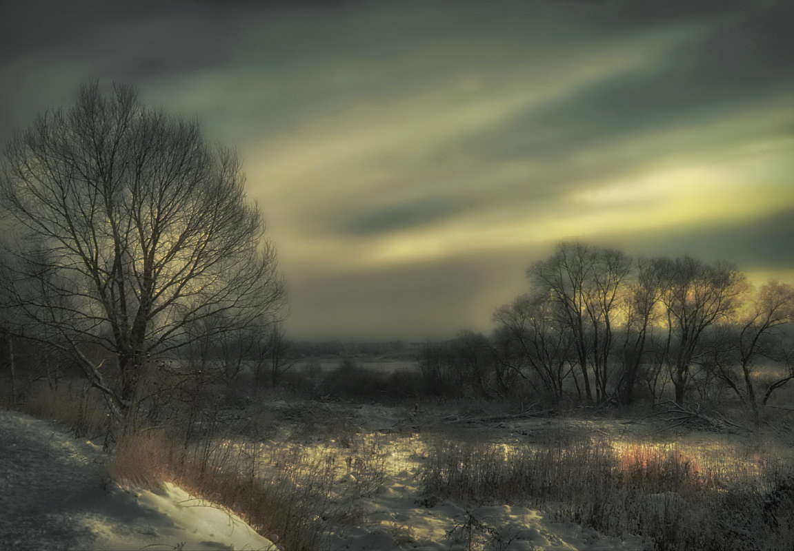 Зимний пейзаж Сумерки