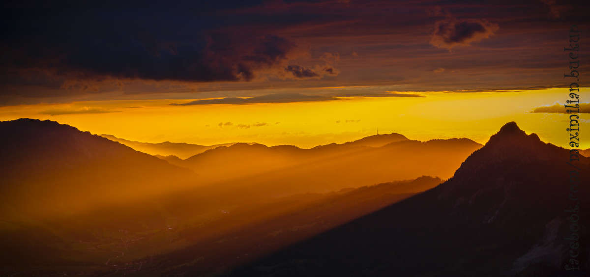 лучи заката... автор Maximilian Buckup на PhotoGeek.ru #Пейзаж или природа #Австрия #Альпы #Горы #Закат #Лучи #Тироль