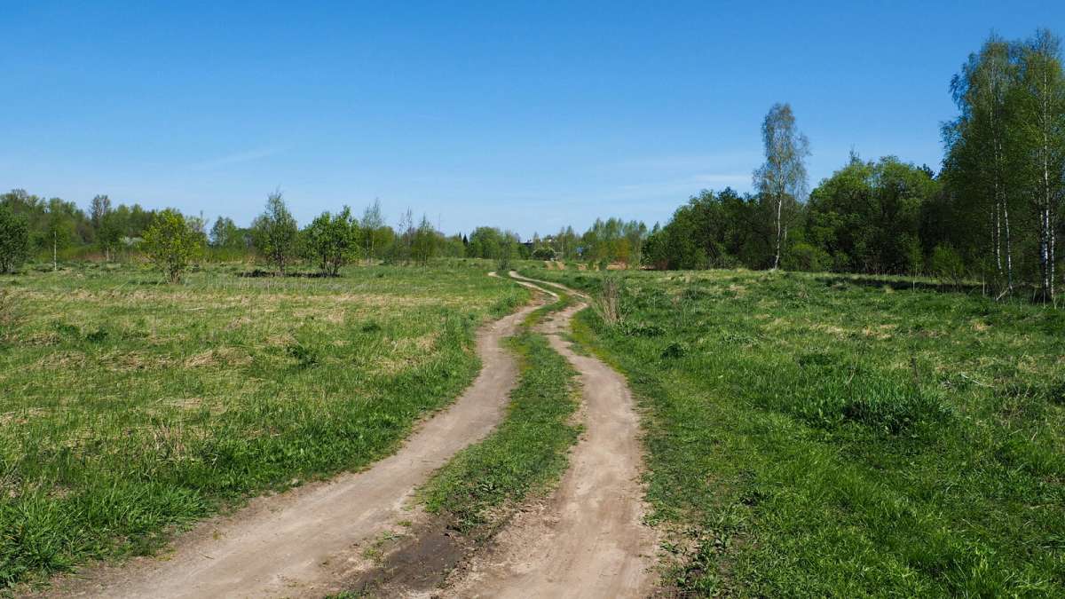 Зиг-заг полевой дороги. / Зиг-заг полевой дороги. / Фотография на ...