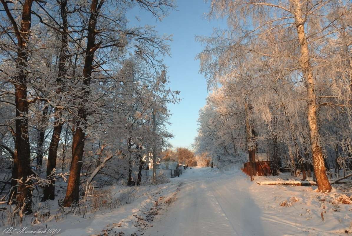 Зима в деревне автор Валерий Миннибаев на PhotoGeek.ru #Деревня #Зима #Пейзаж