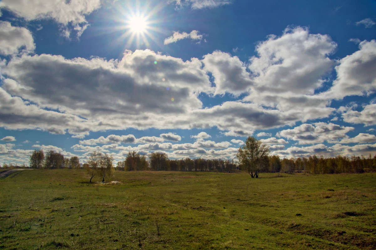 Солнечный денёк! автор Игорь Зубков на PhotoGeek.ru #Пейзаж или природа #Весна #Зарисовки #Облака #Разное #Солнечный день