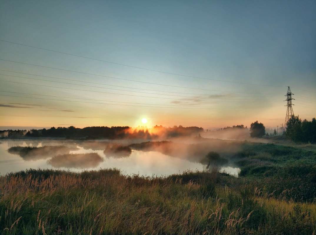 Летнее утро. автор Игорь Зубков на PhotoGeek.ru #Пейзаж или природа #Восход солнца #Туман #Утро