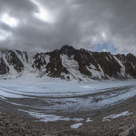 Панорама ледника Ак-Сай...