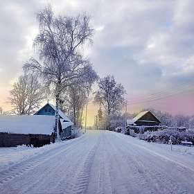 Зима в белорусской деревне
