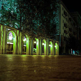 Улица,  ночь, фонарь