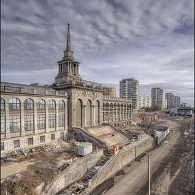 Речной вокзал на Енисее в Красноярске